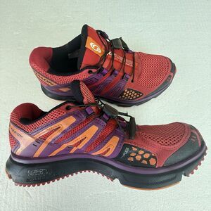 Size 9 - Salomon Women's XR Mission 1 Running Shoe Hiking Trail Purple Red EUC